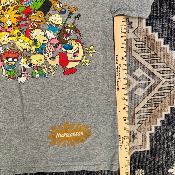 Nickelodeon Gray Graphic 90’s TV Show Collection Short Sleeve Shirt Size Small - Picture 7 of 8